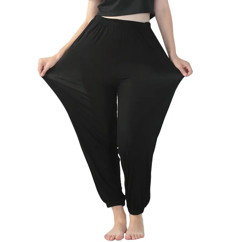 Women Grey Stretch High Waist Yoga Pants Plus Size - Image 2