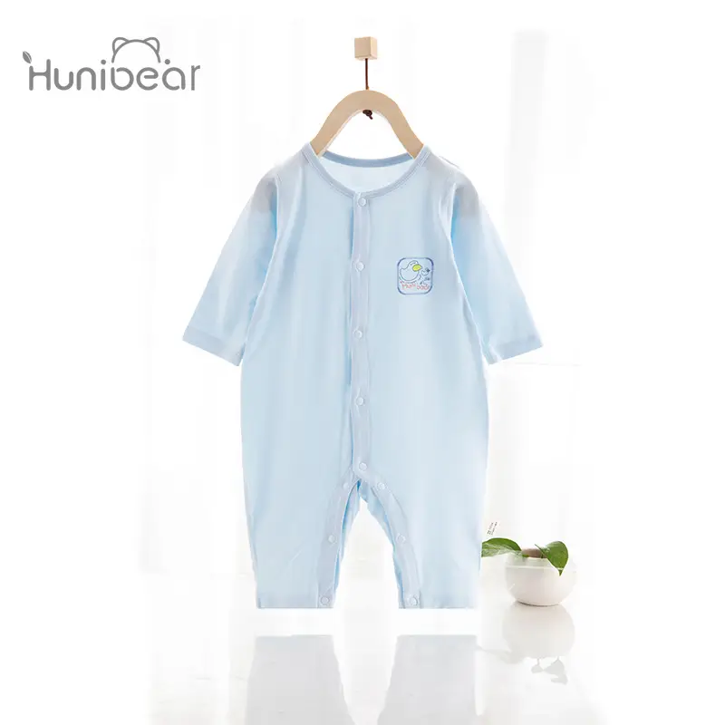 Baby Light Blue Newborn Jumpsuit Breathable Summer