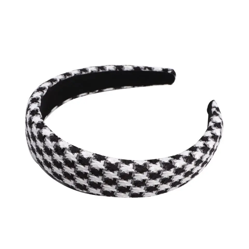 Houndstooth Retro Headband Women Autumn Winter - Image 11