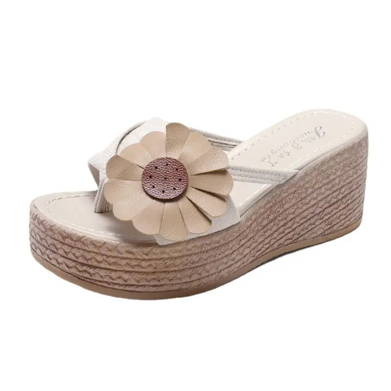 Korean Style Floral Flip Flops Women 2023
