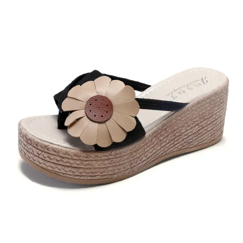Korean Style Floral Flip Flops Women 2023