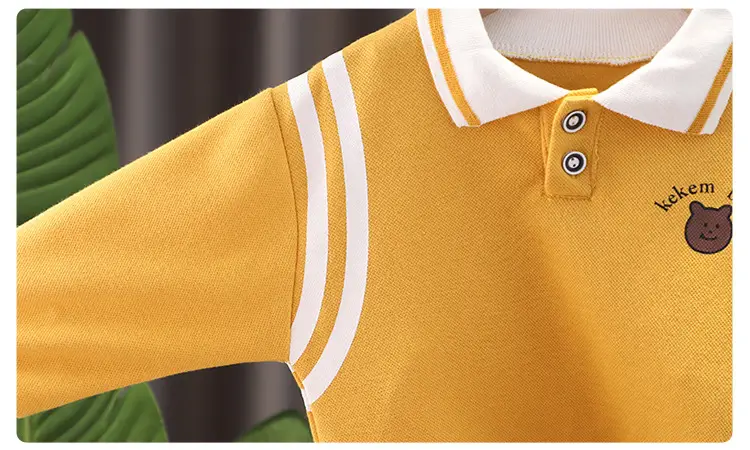 Children's Yellow Polo Track Suit 2-Piece Set — feature 10