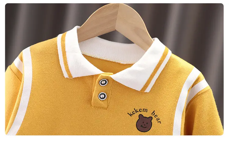 Children's Yellow Polo Track Suit 2-Piece Set — feature 12