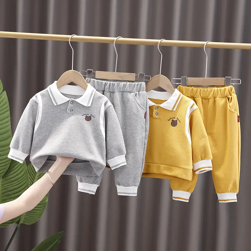 Children's Yellow Polo Track Suit 2-Piece Set — feature 18