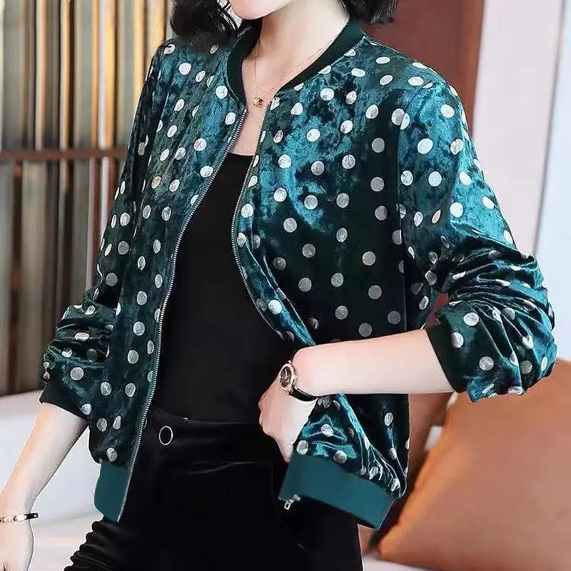 Women Velvet Crossbody Jacket Gold Embroidered Long Sleeve - Image 7
