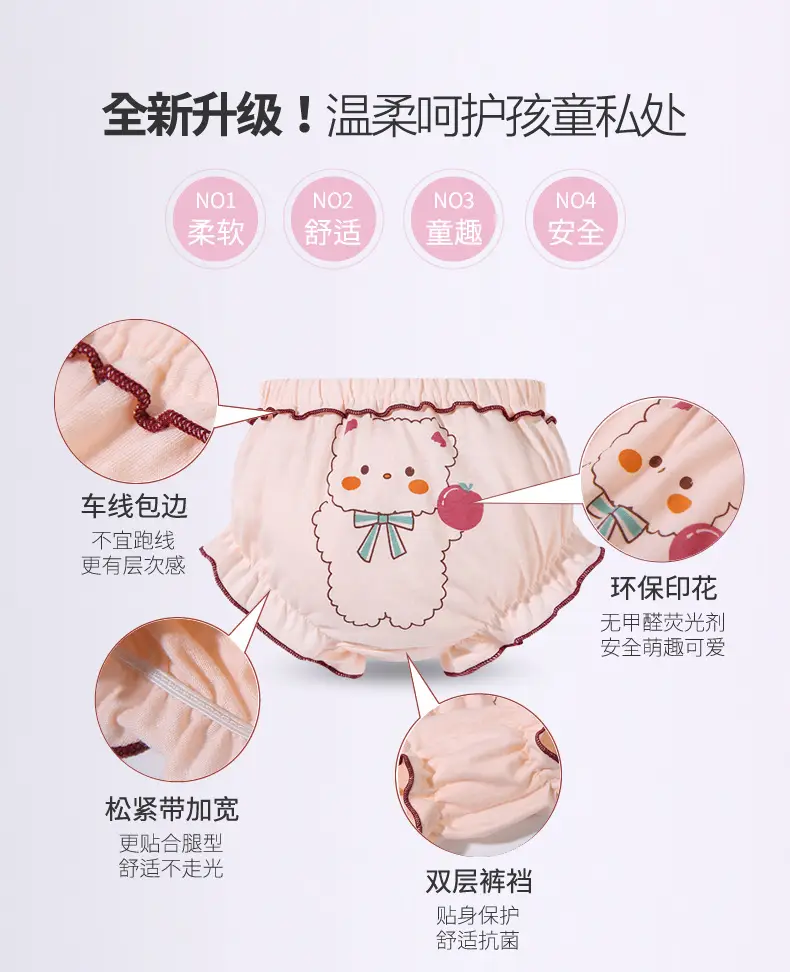 Girls Cotton Briefs Double Layer Crotch Baby A-Class — feature 8