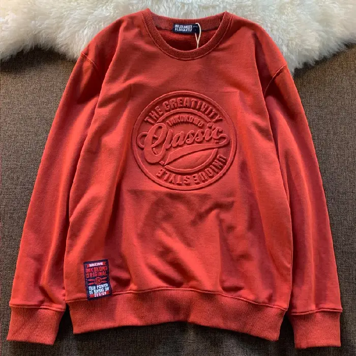 Men Women Grey Crewneck Sweatshirt with Logo Print - Image 2