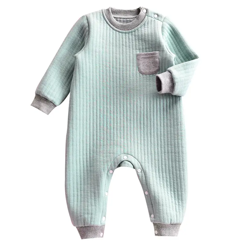 Baby Quilted Jumpsuit 3Yr Warm Pajamas Blue