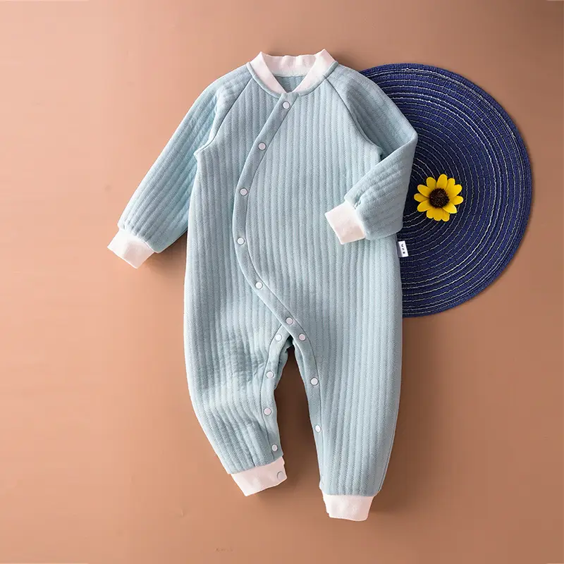 Baby Quilted Jumpsuit 3Yr Warm Pajamas Blue