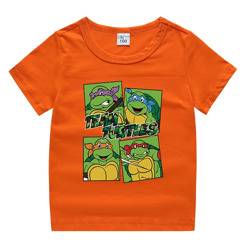 Teen Titans Orange Cotton T-Shirt for Boys Girls