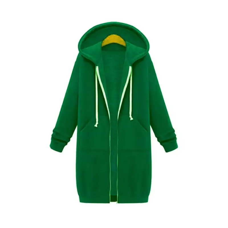 Pink Hooded Long Sleeve Women's Sweater Coat