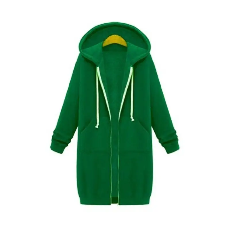 Pink Hooded Long Sleeve Women's Sweater Coat
