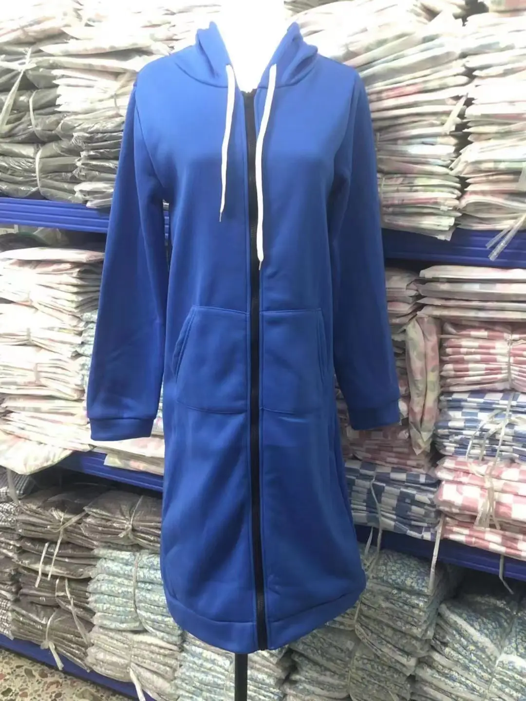 Pink Hooded Long Sleeve Women's Sweater Coat