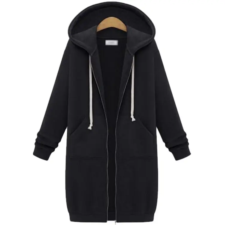 Pink Hooded Long Sleeve Women's Sweater Coat