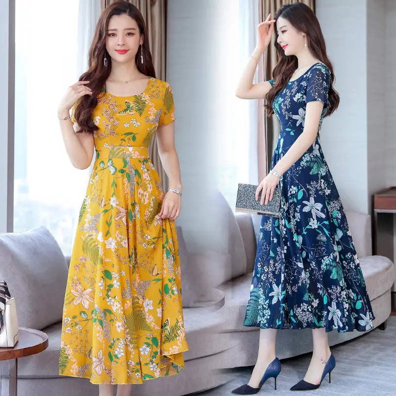 2021 Summer Printed High Waist Dress for Women - Image 5