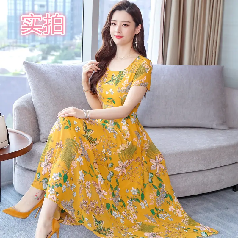 2021 Summer Printed High Waist Dress for Women - Image 6
