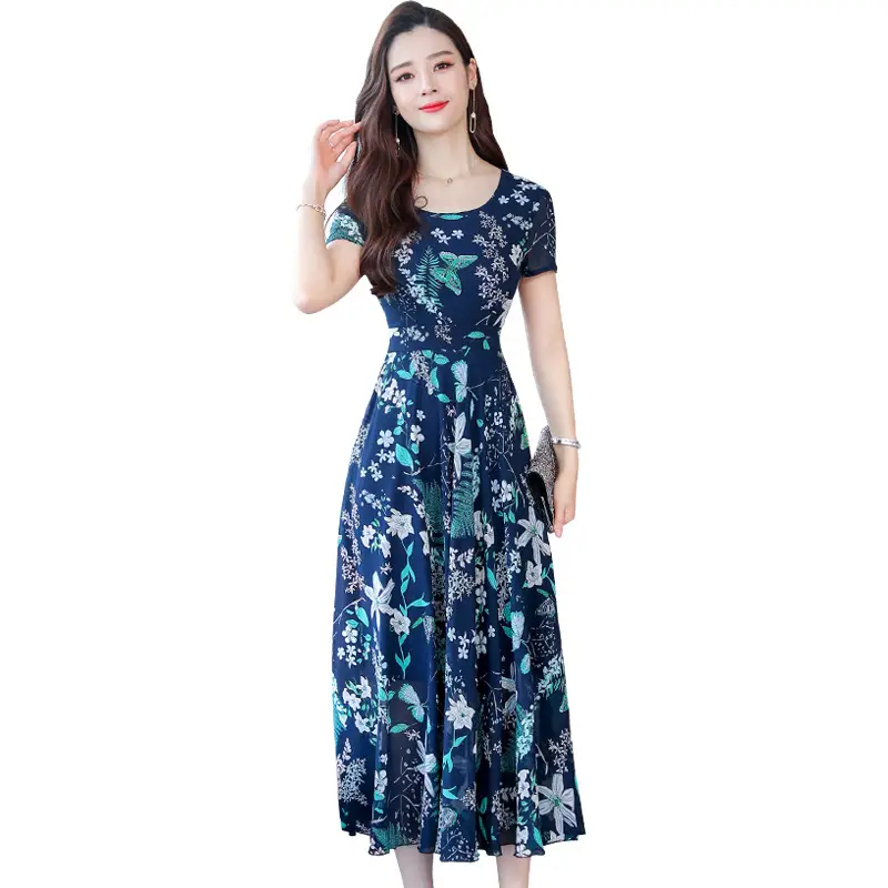 2021 Summer Printed High Waist Dress for Women - Image 8