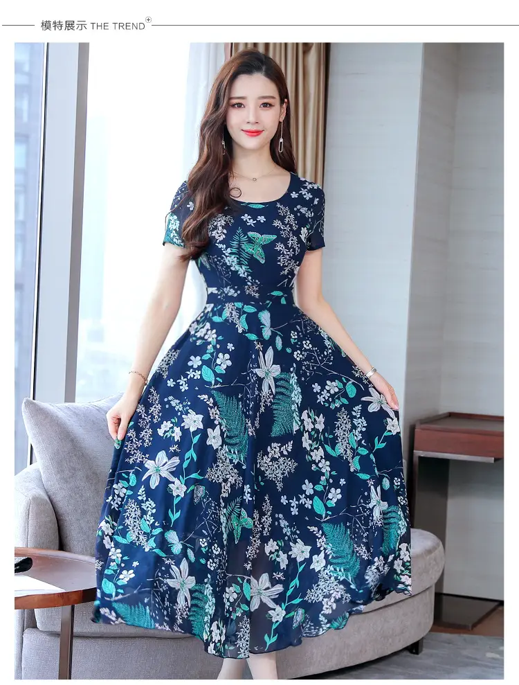 2021 Summer Printed High Waist Dress for Women — feature 10