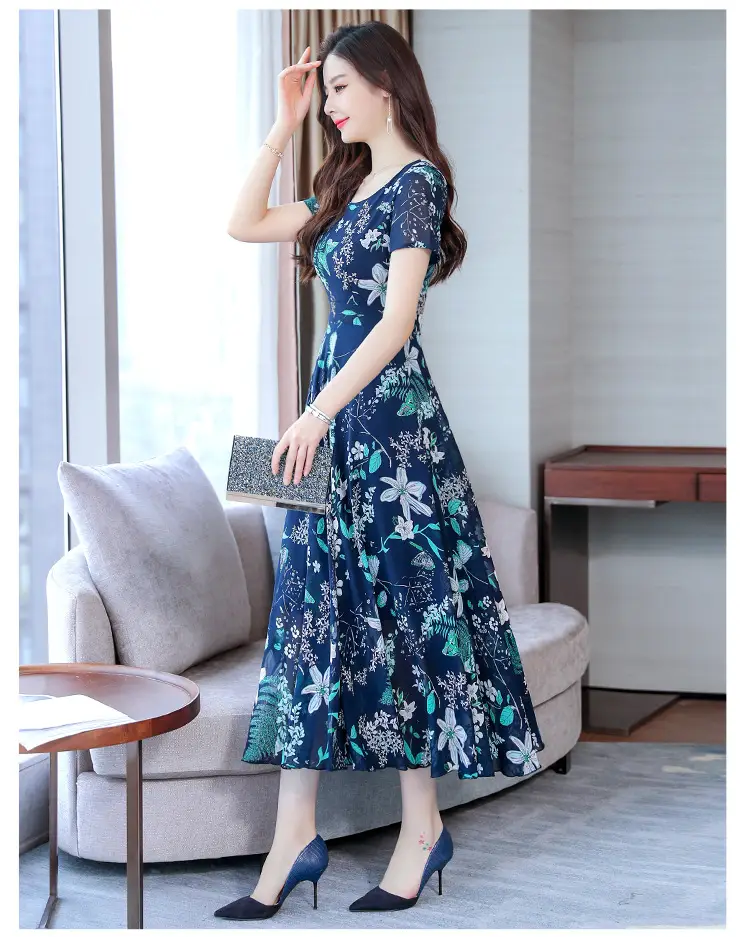 2021 Summer Printed High Waist Dress for Women — feature 11