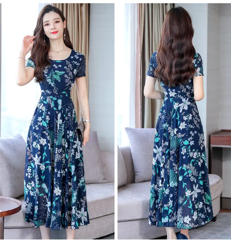 2021 Summer Printed High Waist Dress for Women — feature 12