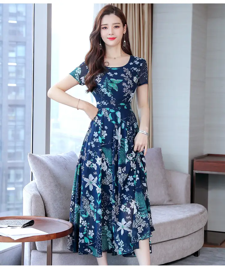 2021 Summer Printed High Waist Dress for Women — feature 13