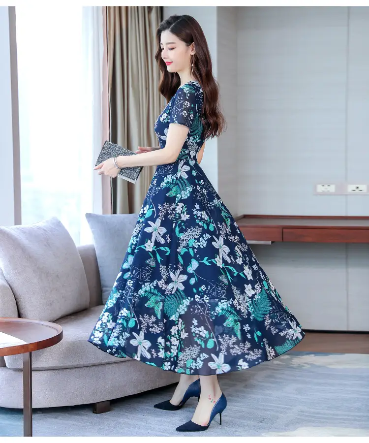 2021 Summer Printed High Waist Dress for Women — feature 15
