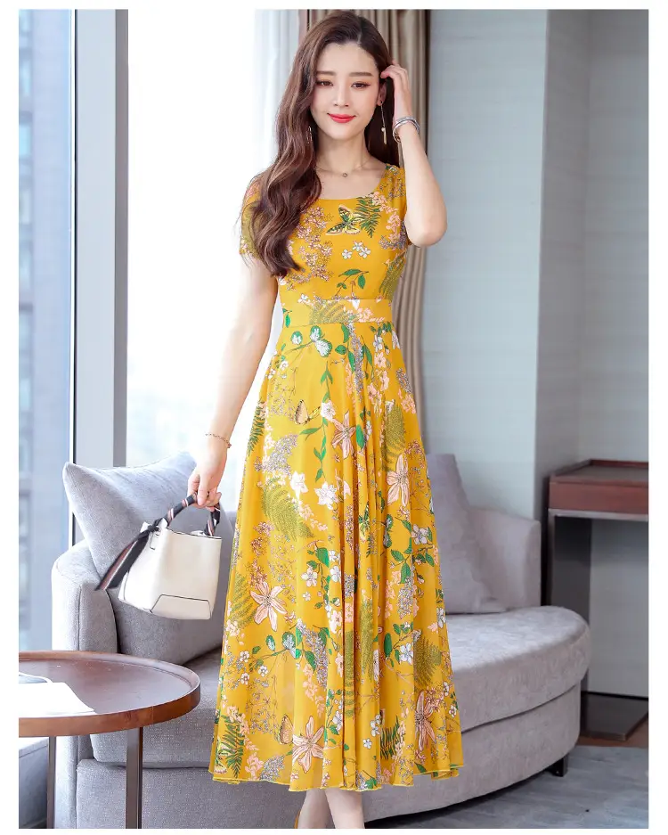 2021 Summer Printed High Waist Dress for Women — feature 16