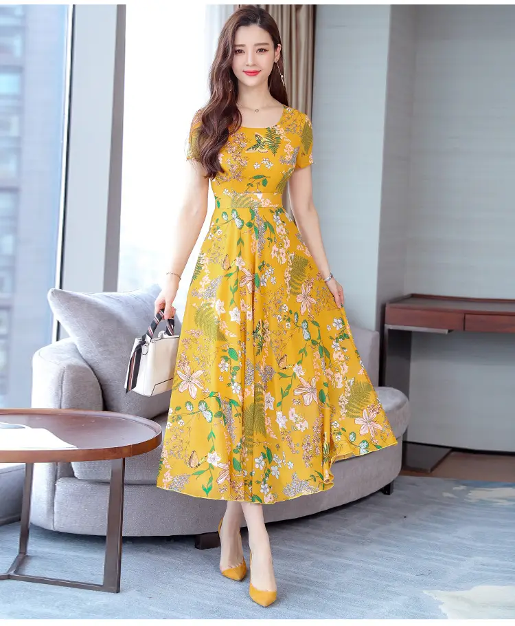 2021 Summer Printed High Waist Dress for Women — feature 17