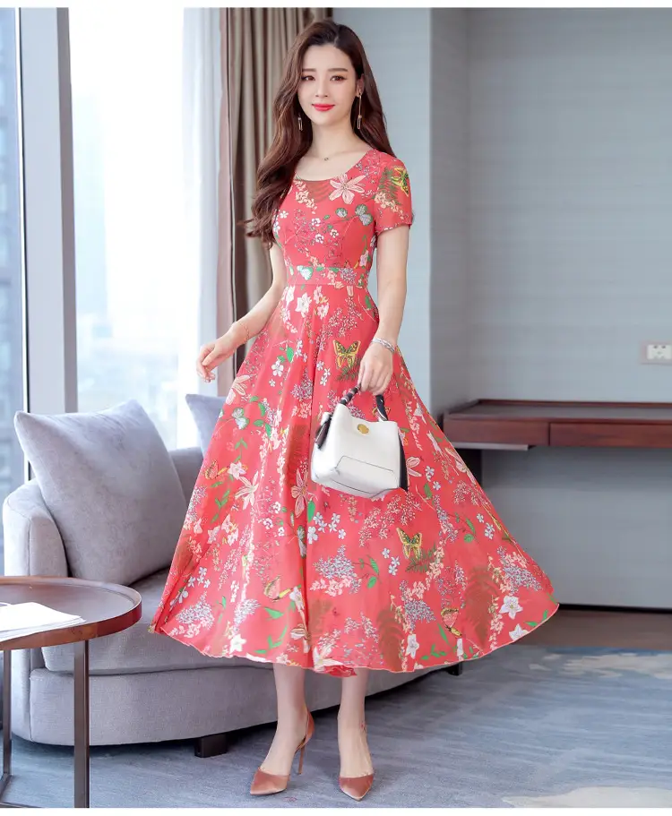 2021 Summer Printed High Waist Dress for Women — feature 23