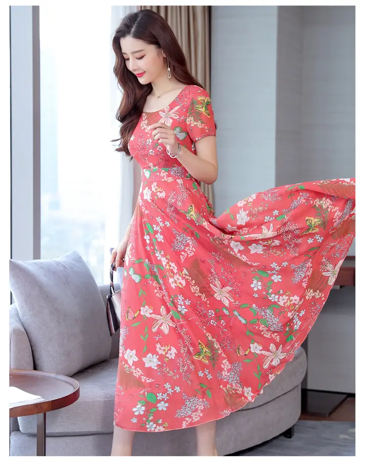 2021 Summer Printed High Waist Dress for Women — feature 24