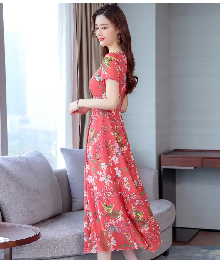 2021 Summer Printed High Waist Dress for Women — feature 26