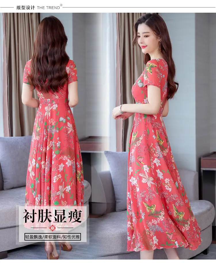 2021 Summer Printed High Waist Dress for Women — feature 3