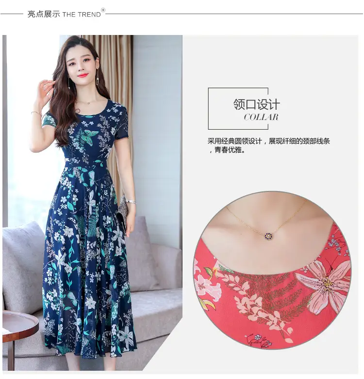 2021 Summer Printed High Waist Dress for Women — feature 4
