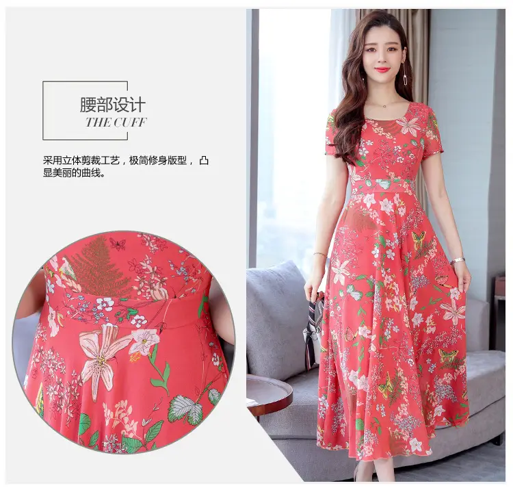 2021 Summer Printed High Waist Dress for Women — feature 6