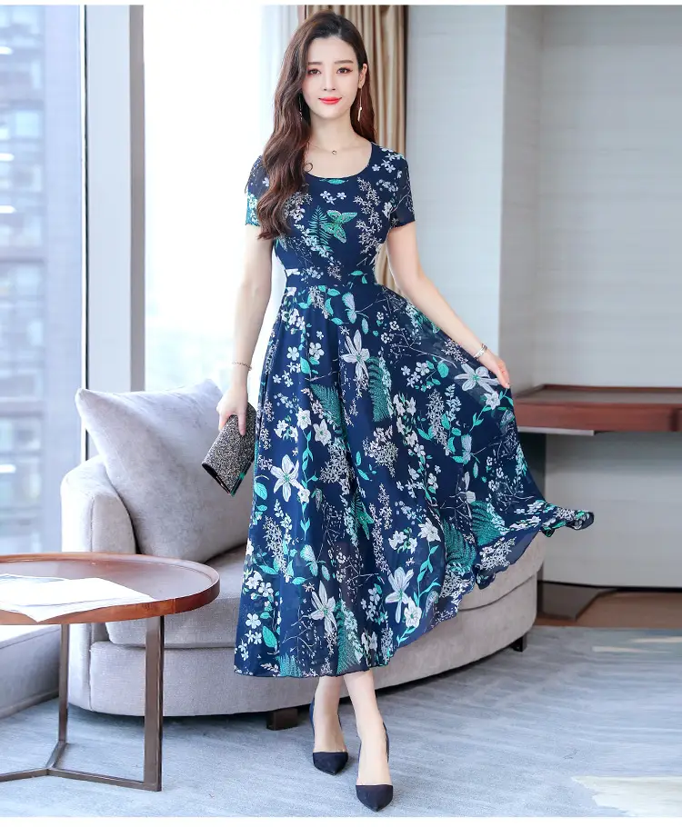 2021 Summer Printed High Waist Dress for Women — feature 9