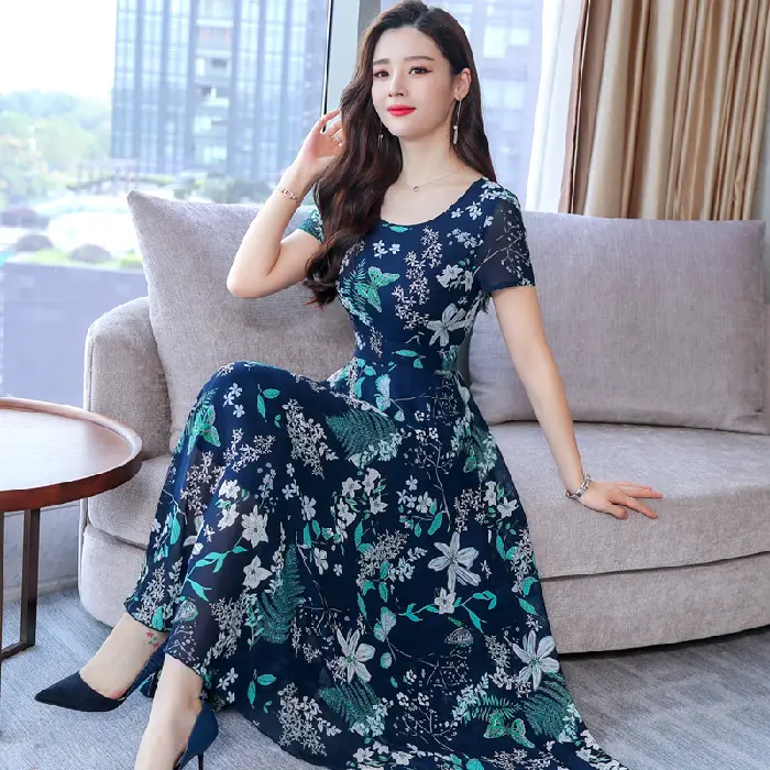 2021 Summer Printed High Waist Dress for Women - Image 3