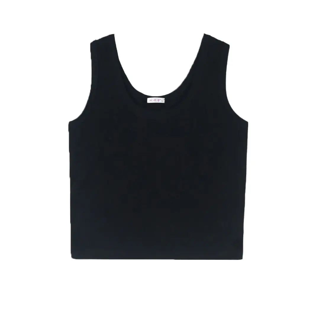 Women Cotton Vest Vestless Top Plus Size Navel Exposed - Image 7