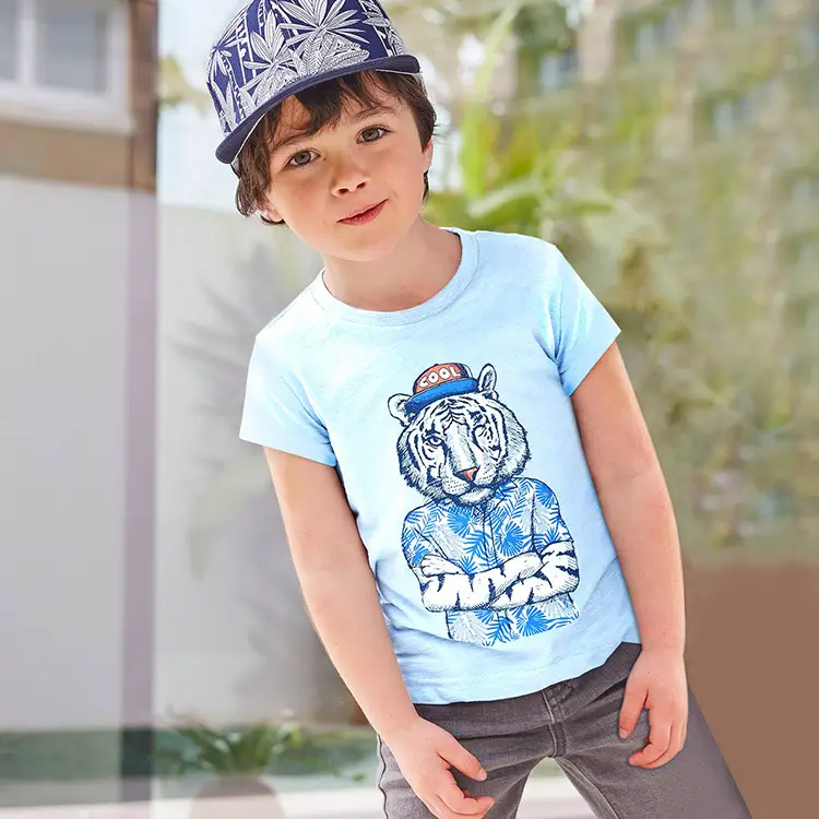 Boys T-Shirt Pure Cotton Knitted Small Medium Kids - Image 3