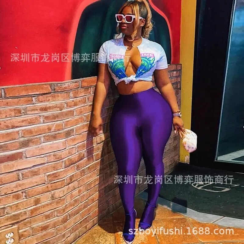 Women's Blue Solid Tight Hip Leggings for Sports Fitness