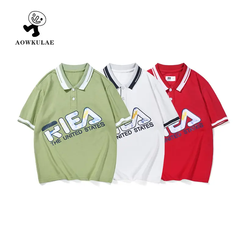 Kids Fila Polo Shirt White Cotton Boys Casual Summer - Image 4