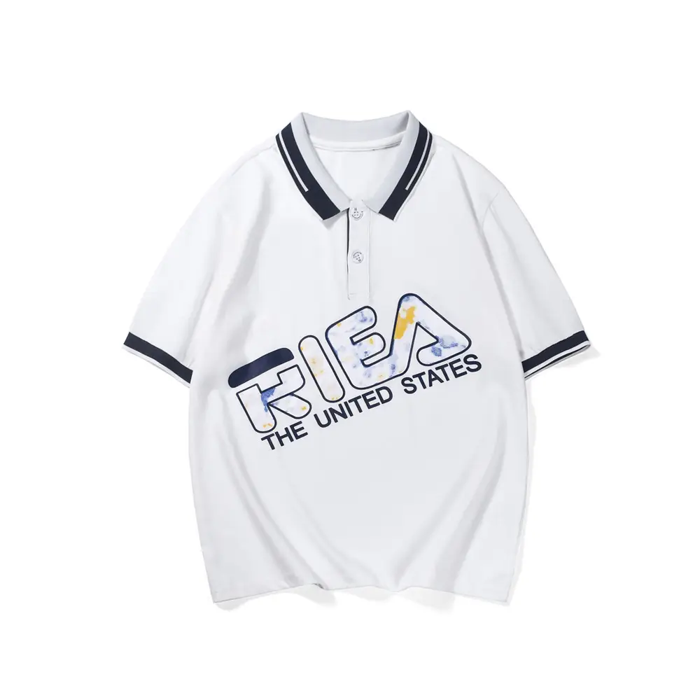 Kids Fila Polo Shirt White Cotton Boys Casual Summer - Image 7