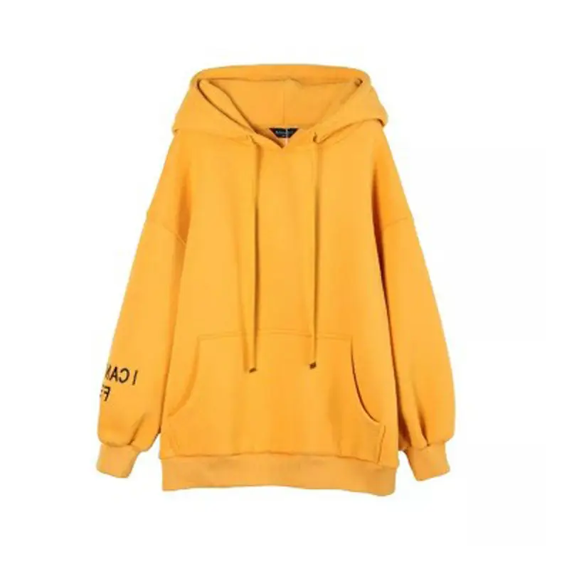 Women Red Fleece Hooded Sweatshirt Long Sleeve - Image 5