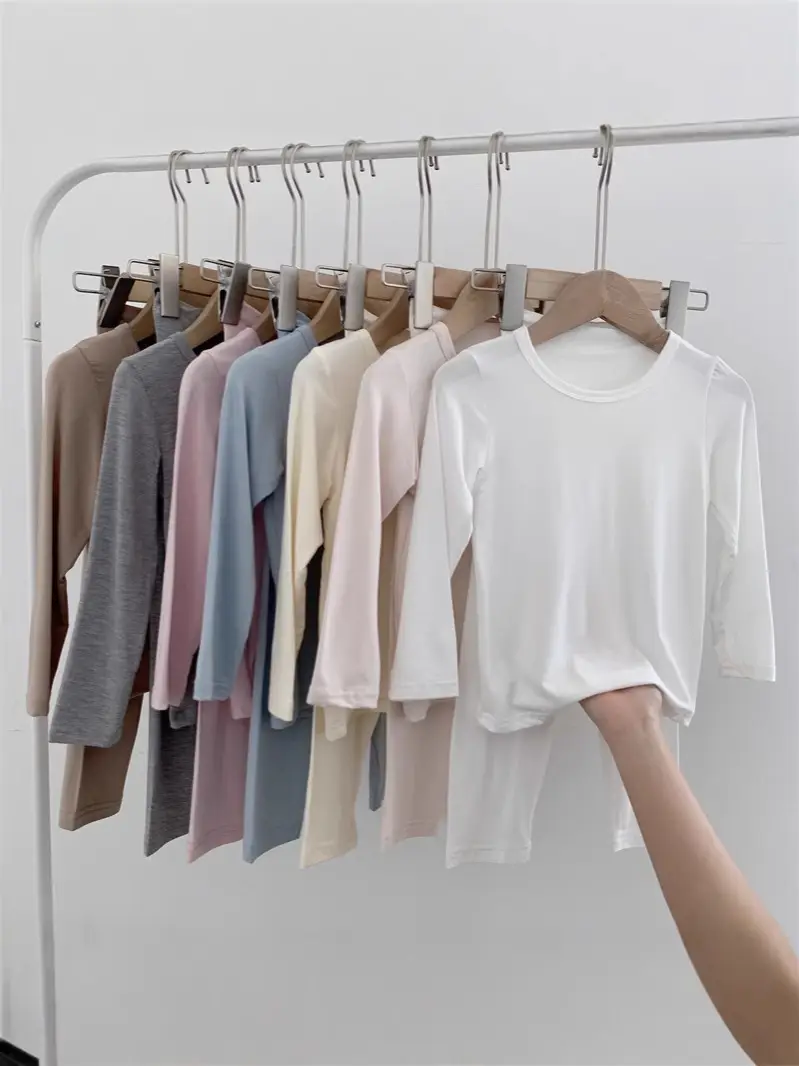 Baby Pajamas Modal White Long Sleeve Spring Autumn Underwear Set - Image 12