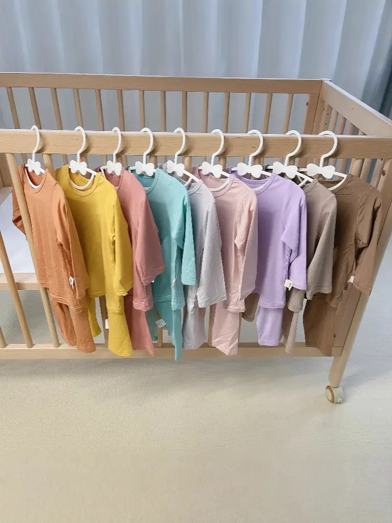Baby Pajamas Modal White Long Sleeve Spring Autumn Underwear Set - Image 14