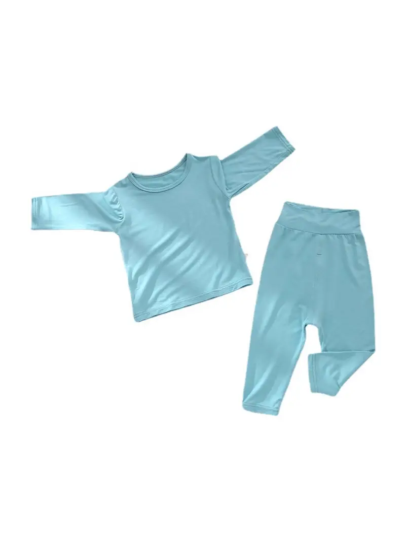 Baby Pajamas Modal White Long Sleeve Spring Autumn Underwear Set - Image 15