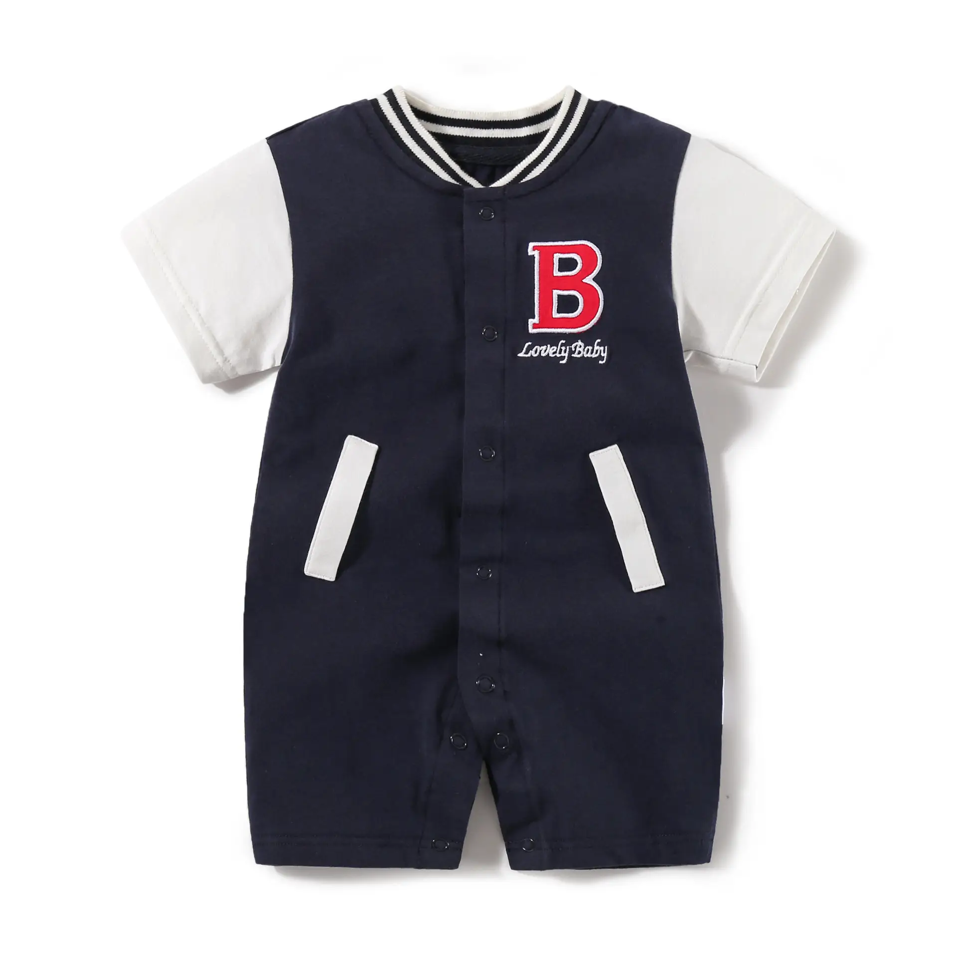 Red White Jersey Crossbody Shorts for Baby 100-Day Old