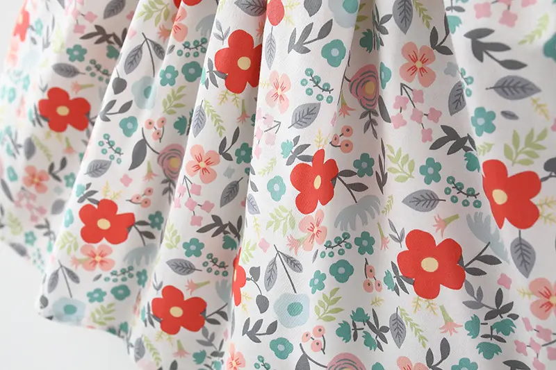 Girls Summer Sleeveless Printed Dress Green Floral — feature 8