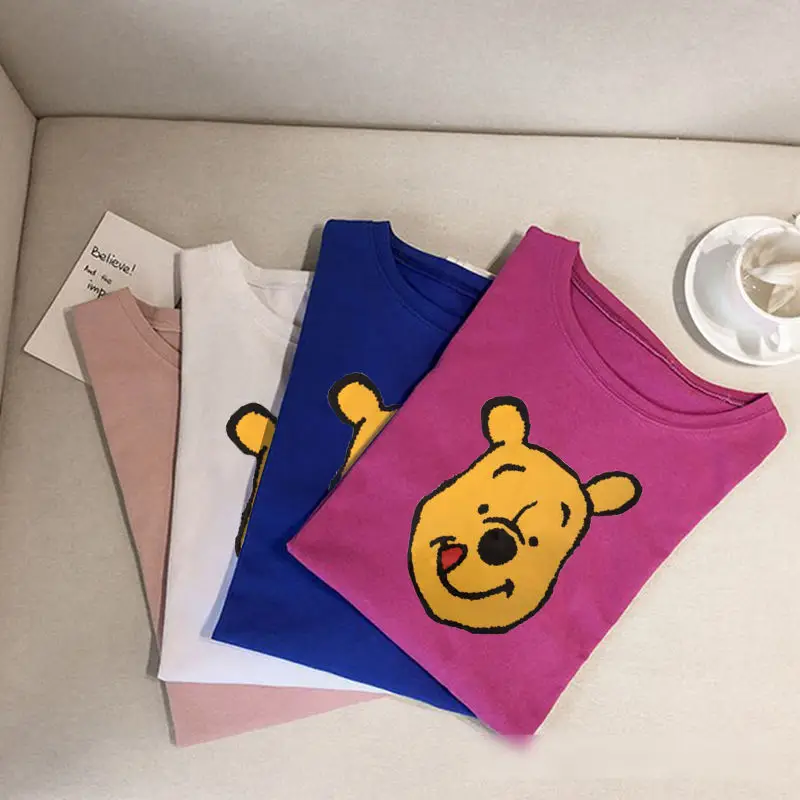 Maternity T-shirt Purple Bear Print Plus Size — feature 2