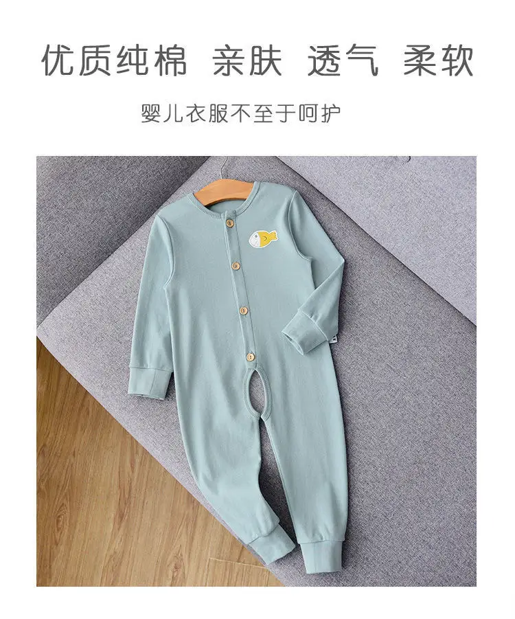 Baby Cotton Jumpsuit Green Spring Autumn Anti-Cold — feature 2