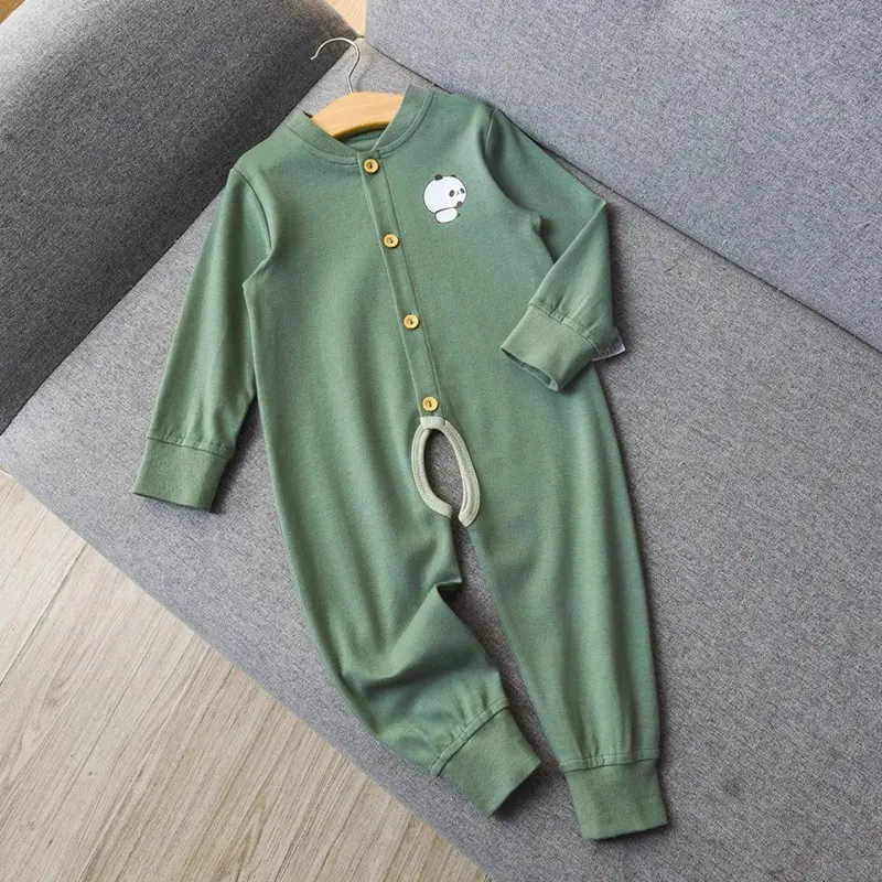 Baby Cotton Jumpsuit Green Spring Autumn Anti-Cold